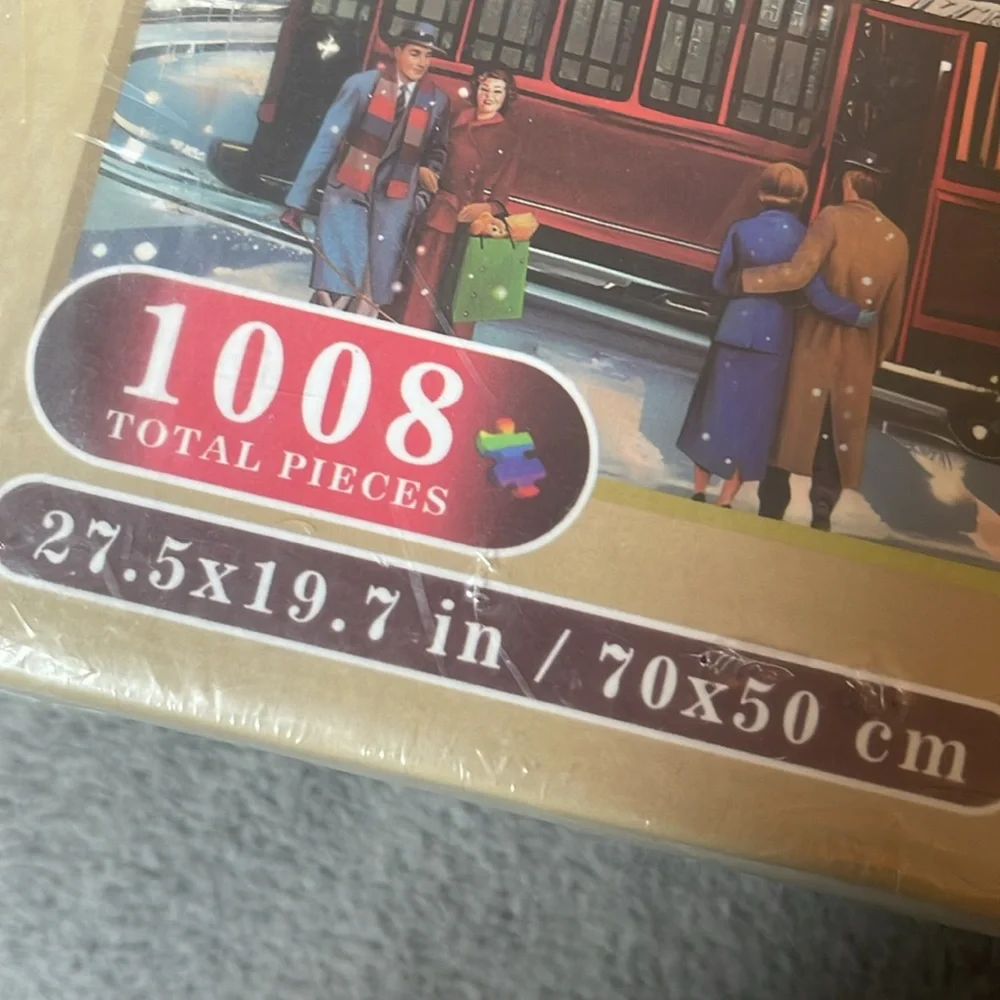 Advent Calendar Foil Puzzle Jigsaw Winter City Scene 24 Days Christmas Countdown